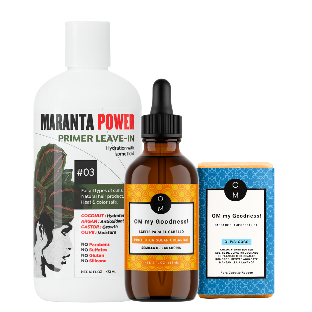 Primer Leave IN de MP + Solar 4oz + Barra de Shampoo OMG gratis
